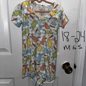 Caden Lane Snuggle Bunny Button Romper